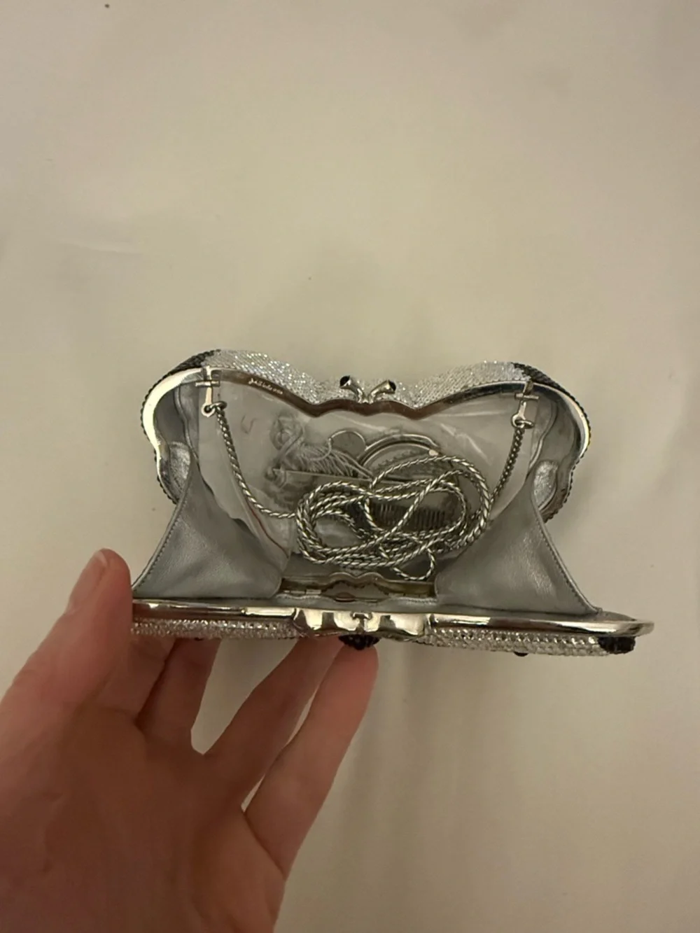 Judith Leiber Black and White Butterfly Clutch